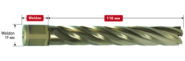 Корончатое сверло GOLD-LINE 50*110 арт. 20.1280U-050
