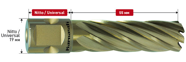 Корончатое сверло GOLD-LINE 52*55 арт. 20.1270N-052
