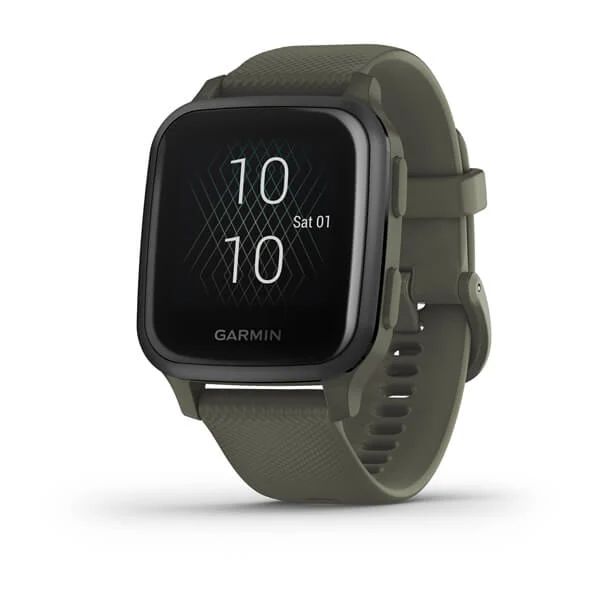 Часы Garmin Venu Sq Music Edition темно-зеленый с серым алюминиевым безелем
