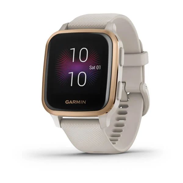 Часы Garmin Venu Sq Music Edition песочный с алюминиевым безелем цвета розовое золото
