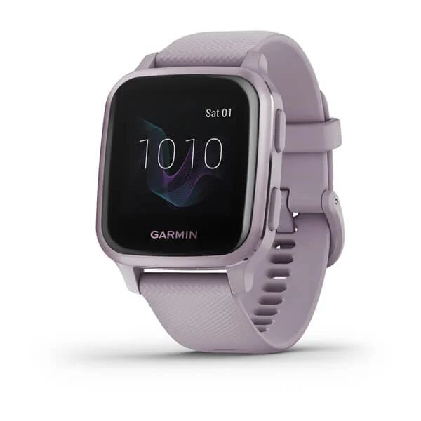 Часы Garmin Venu Sq орхидея с алюминиевым безелем и с силиконовым ремешком
