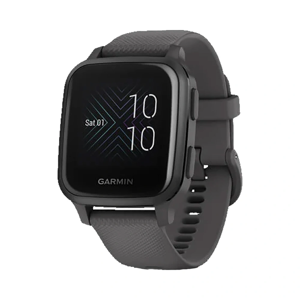 Часы Garmin Venu Sq серый с алюминиевым безелем и с силиконовым ремешком
