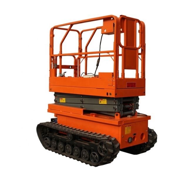 Подъемник ножничный передвижной самоходный 200 кг 4,5 м TOR GTJZ0406ZS гусеничный (автономный)

